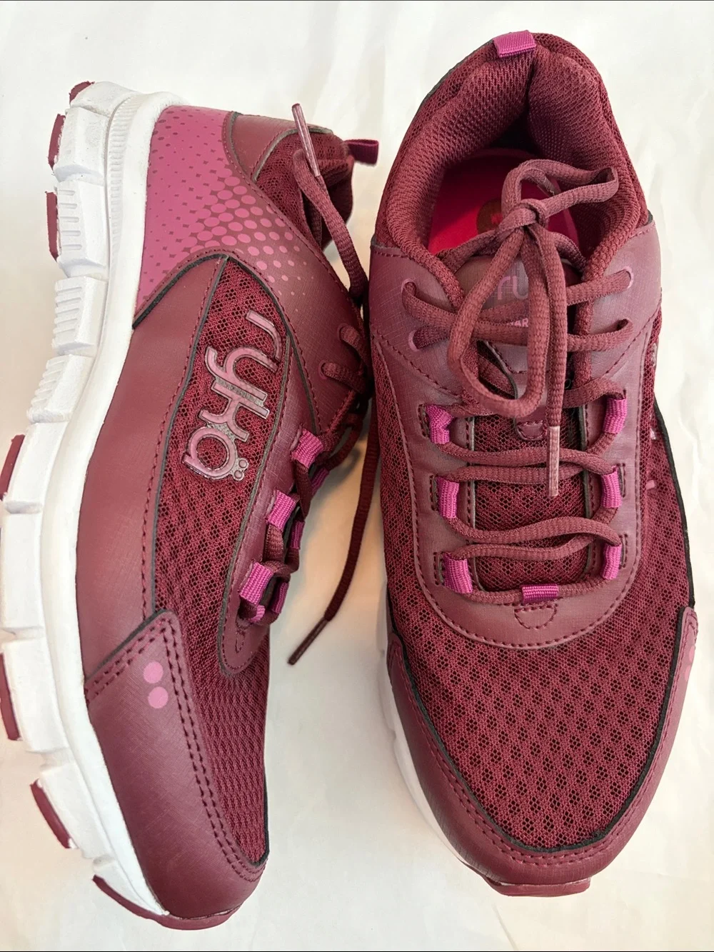 Ryka Womens Harmonic Leather Lifestyle Athletic and Training Shoes